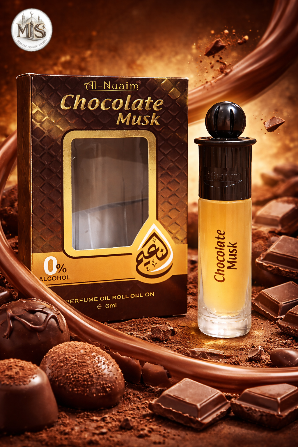 AL-NUAIM Chocolate Musk 6ML Roll-On Attar (Alcohol-Free) for mens