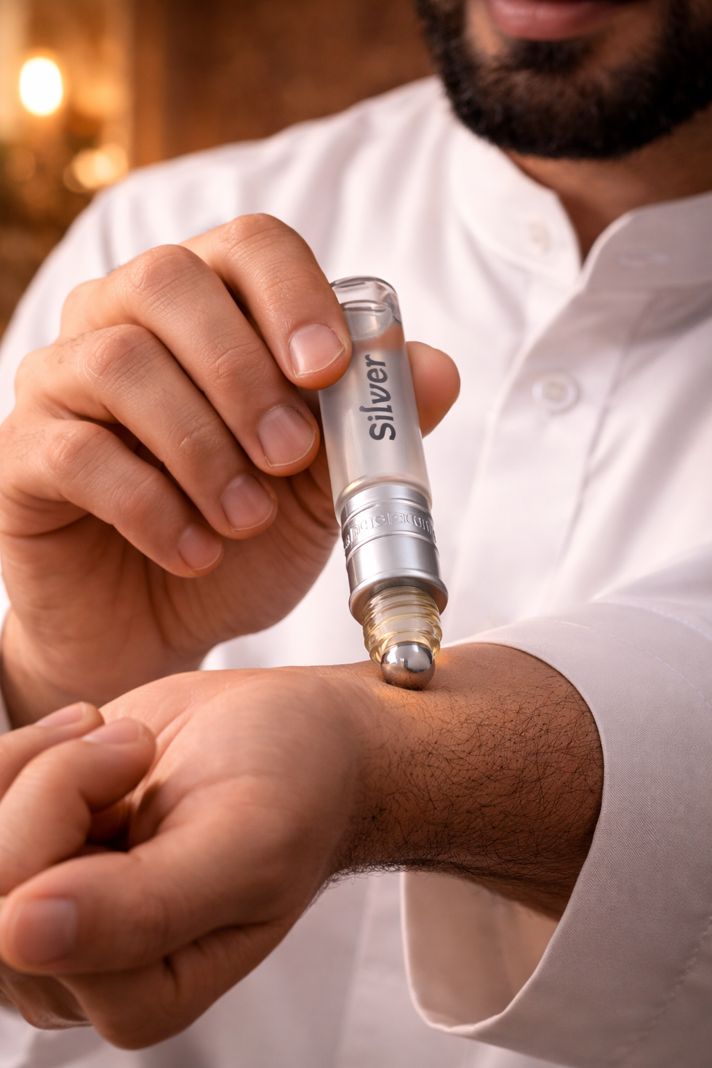 AL-NUAIM Silver 6ML Roll-on Attar (Alcohol-free) for mens